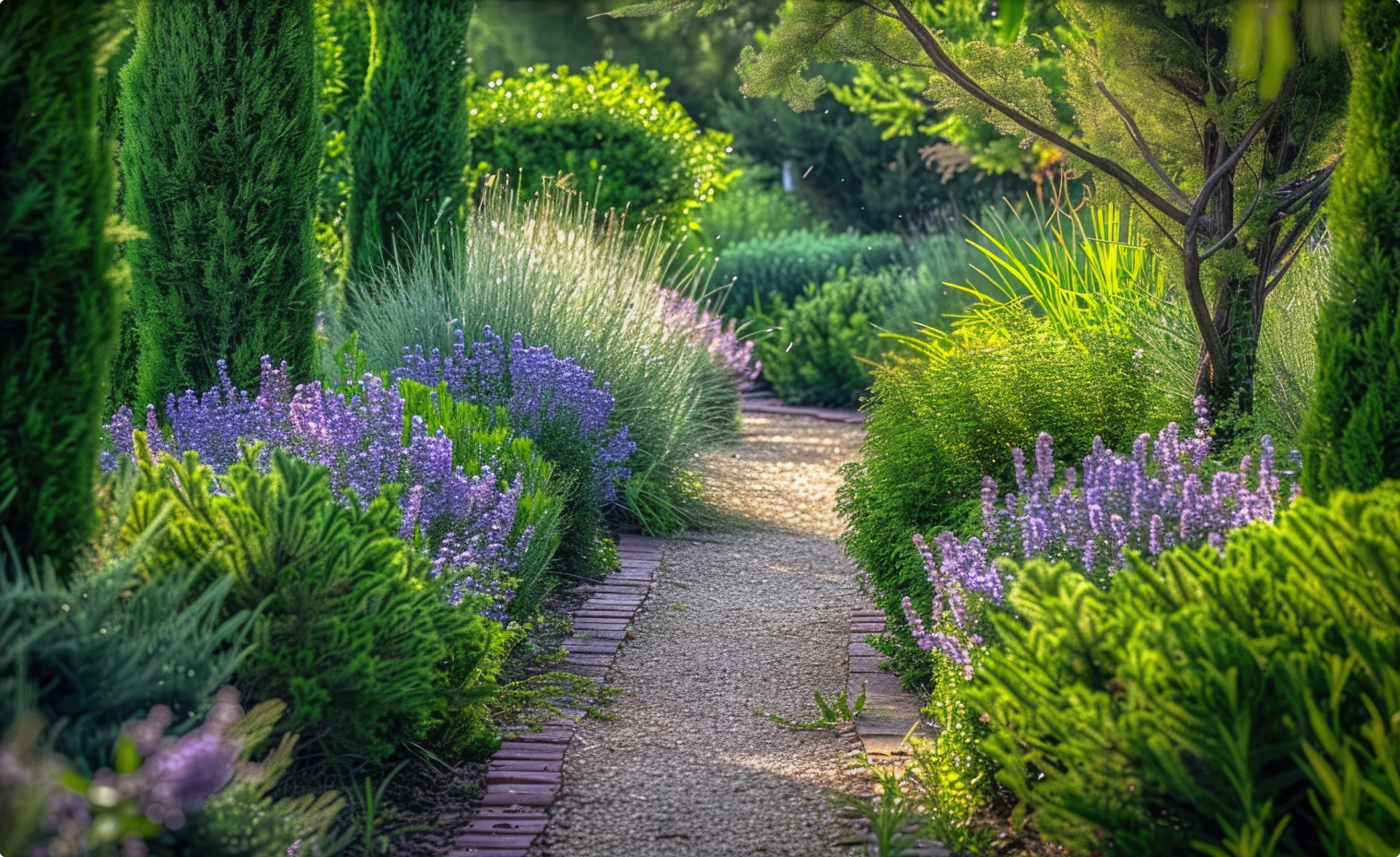 outdoor garden with path