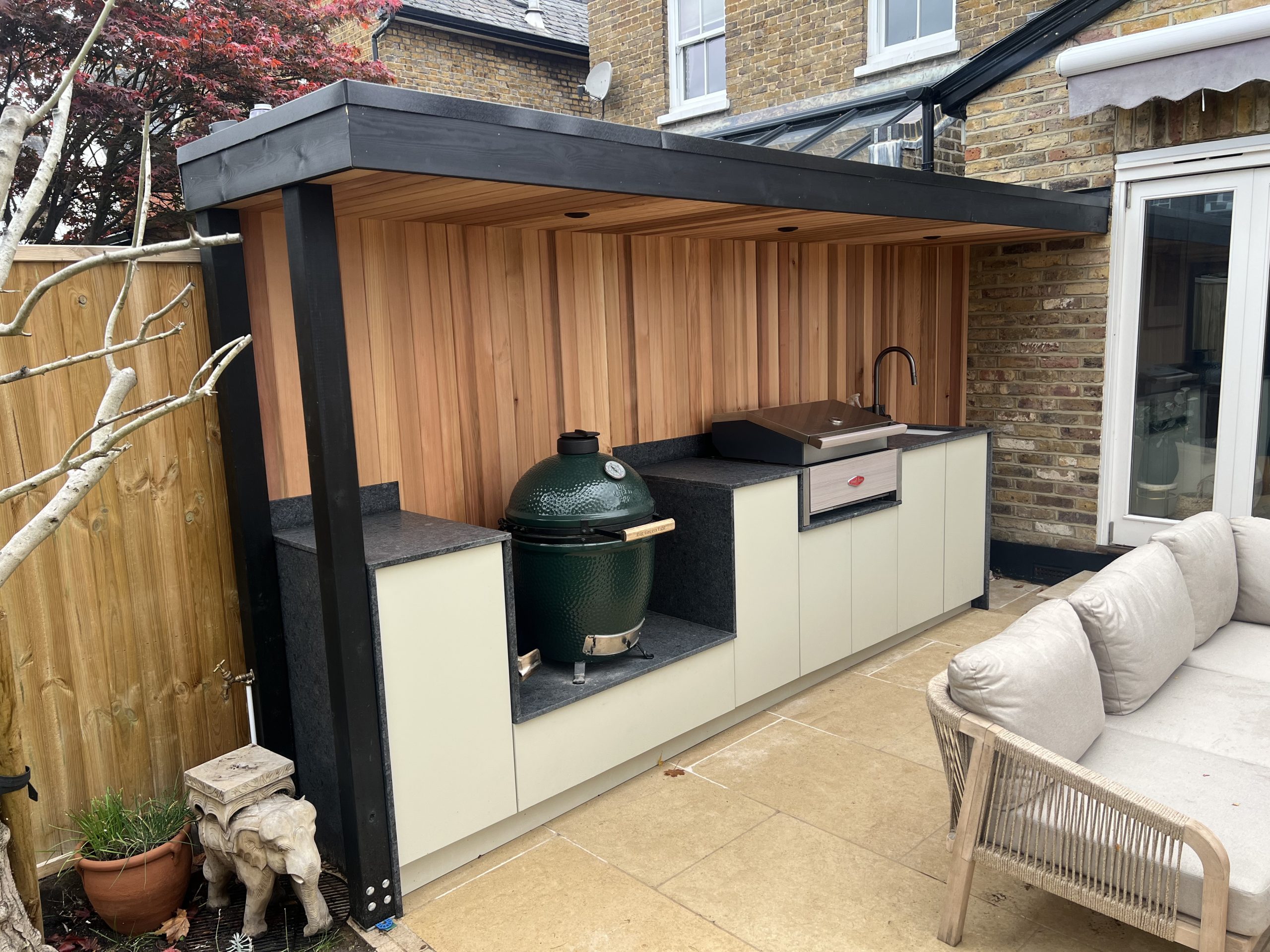 outdoor bbq and sink build